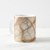 大理石陛下：光沢のあるエレガンス コーヒーマグカップ (正面左)
