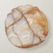 大理石陛下:光沢のあるエレガンス ラウンドクッション (裏面)