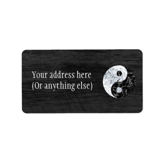 大理石陰陽記号 ラベル (正面)