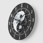 大理石陰陽記号 ラージ壁時計 (傾斜)