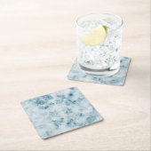 大理石青テクスチャ背景 スクエアペーパーコースター (インサイチュ)