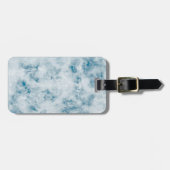 大理石青テクスチャ背景 ラゲッジタグ (正面横)