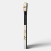 大理石風ホワイト+ゴールドラメモノグラム Case-Mate iPhoneケース (裏面 / 左)