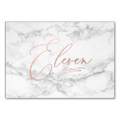 大理石風 ローズゴールド ロマンチック カリグラフィー 11 テーブルナンバー (裏面)