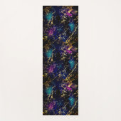 大理石飛沫絵を描金ゴールドピンク青緑紫 ヨガマット (正面)