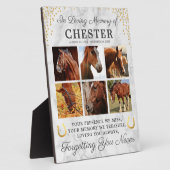 大理石馬記念写真コラージュ フォトプラーク (側面)