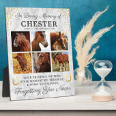 大理石馬記念写真コラージュ フォトプラーク (側面)