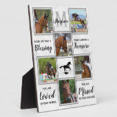 大理石馬記念撮影コラージュ フォトプラーク (側面)