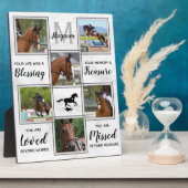 大理石馬記念撮影コラージュ フォトプラーク (側面)