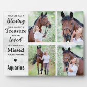 大理石馬記念撮影コラージュ フォトプラーク (正面)