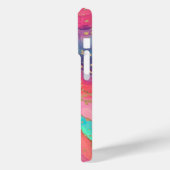 大理石鮮やか抽象芸術と金ゴールドアクセント Case-Mate iPhoneケース (裏面 / 左)