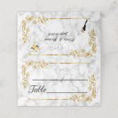 大理石黄金の枠 プレイスカード (外部開封)