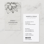 大理石黒蓮シンプル霊気スピリチュアル治療機 名刺 (正面/裏面)