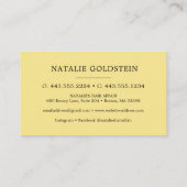 大理石黒金ゴールド髪はさみアポイントメントカード 名刺 (裏面)