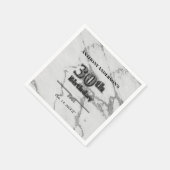 大理石30th誕生日パーティー スタンダードカクテルナプキン (角)