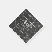 大理石40th誕生日パーティー スタンダードカクテルナプキン (角)