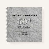 大理石60thバースデーパーティーゲストブック ノートブック (正面)