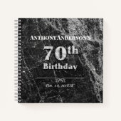 大理石70thバースデーパーティーゲストブック ノートブック (正面)