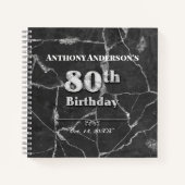 大理石80thバースデーパーティーゲストブック ノートブック (正面)