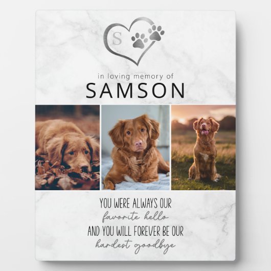 大理石 お気に入り こんにちは 最も難しい お別れ 記念  フォトプラーク (正面)