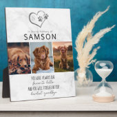 大理石 お気に入り こんにちは 最も難しい お別れ 記念  フォトプラーク (側面)