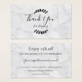 大理石 お買い物感謝割引カード (正面&裏面)