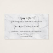 大理石 お買い物感謝割引カード (裏面)