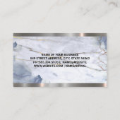 大理石 |はさみ |レザーメタルトリム 名刺 (裏面)