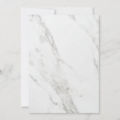 大理石 ウェディング ミニマリスト シック エレガント 招待状 (裏面)