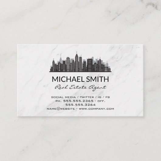 大理石 |エステ実在ートエージェントロゴ 名刺 (正面)