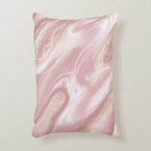 大理石：エレガントバラ金ゴールドテクスチャ アクセントクッション (正面(垂直))