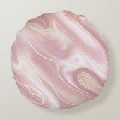 大理石:エレガントバラ金ゴールドテクスチャ ラウンドクッション (裏面)