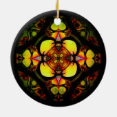 大理石(カラフルパターン) セラミックオーナメント (裏面)