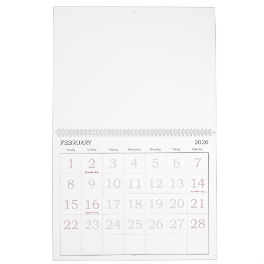 大理石 カレンダー (2月 2026)