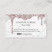 大理石&グリッタードロップサロン&スパロイヤリティ 名刺 (裏面)