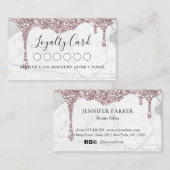 大理石&グリッタードロップサロン&スパロイヤリティ 名刺 (正面/裏面)