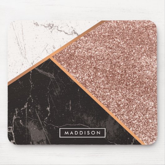 大理石&グリッターモアサック マウスパッド (正面)