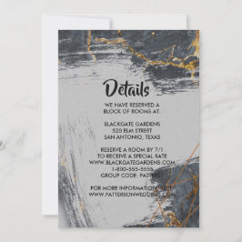 大理石 グリッター ジオメトリック エンクロージャー 招待状