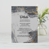 大理石 グリッター ジオメトリック エンクロージャー 招待状 (スタンド正面)