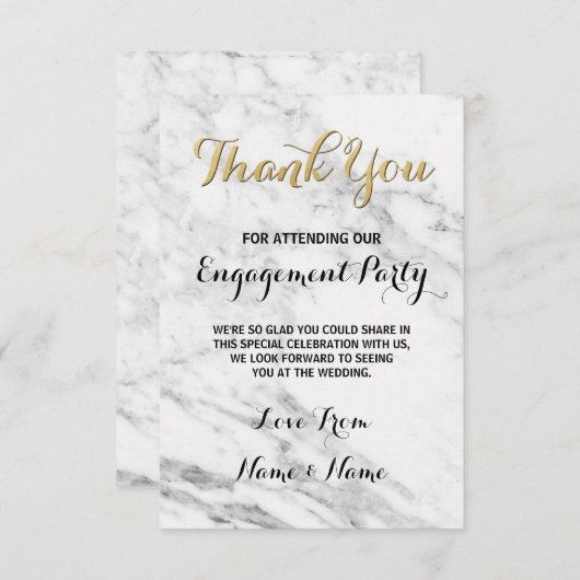 大理石 ゴールド ありがとう カード 結婚式 飾り ウェディング (正面/裏面)