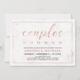 大理石 | シンプルカップルモダンウェディングシャワー 招待状