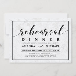 大理石 |シンプルリハ結婚ーサルディナー 招待状