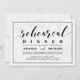 大理石 |シンプルリハ結婚ーサルディナー 招待状
