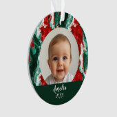 大理石_スタイリッシュ初めてのクリスマスオーナメント オーナメント (正面)