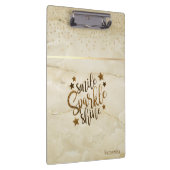 大理石、ダイヤモンド、スマイルスパークルシャインパーソナライズされた- クリップボード (右)