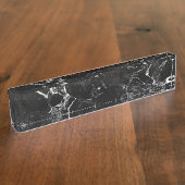 大理石 デスクネームプレート (側面)