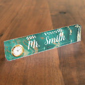 大理石 デスクネームプレート (側面)