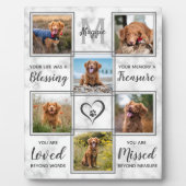 大理石 ドッグ ペット 追悼 フォト コラージュ 記念品 フォトプラーク (正面)