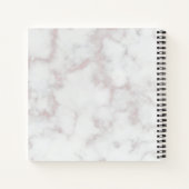 大理石&バラ金ゴールドはさみ髪のサロンロゴ ノートブック (裏面)