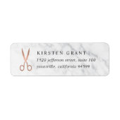 大理石&バラ金ゴールドシザーズロゴ差出人住所 ラベル (正面)